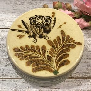 Decorative Cream and Brown Owl Trinket Box